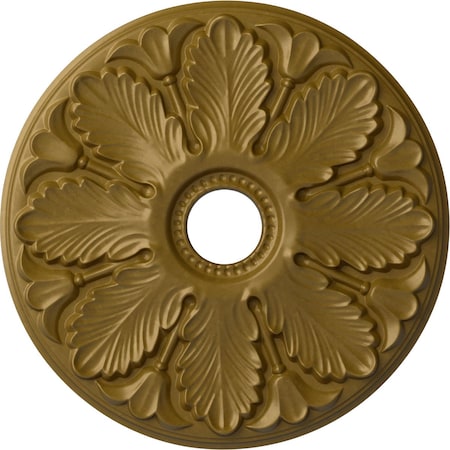 Ekena Millwork Milan Ceiling Medallion (Fits Canopies up to 4 5/8"), Hand-Painted Gold, 24 1/2"OD x 3 1/2"ID x 1"P CM24MIGLS